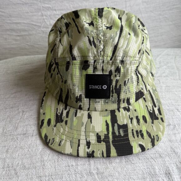 Stance Kinetic 5 Panel Hat With Strapback Green Camo - Picture 1 of 12